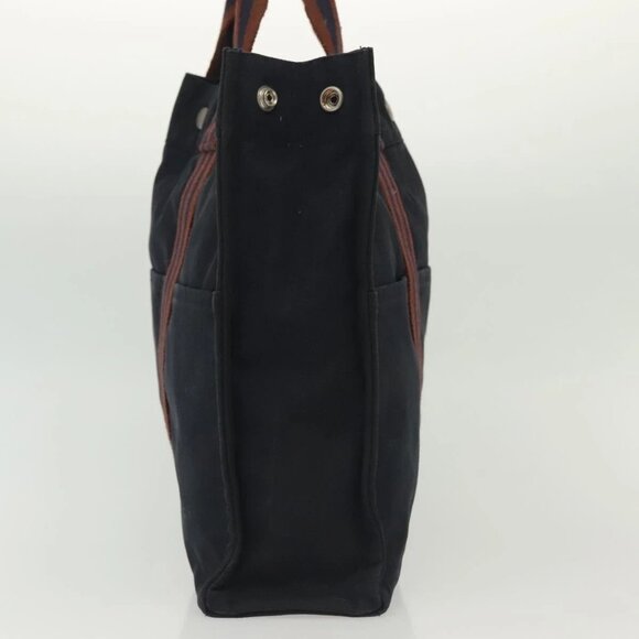 HERMES Fourre Tout MM Hand Bag Canvas Navy Auth 135189 - Picture 6 of 16